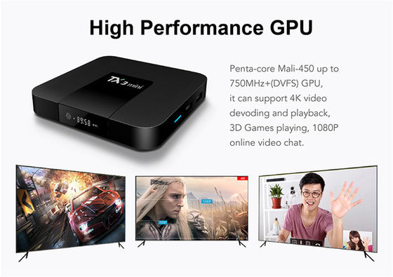 Android Smart Amlogic S905x3 Android Tv Box Mini 2G 16G 4K H.265 2.4G Bộ thu phát trực tiếp
