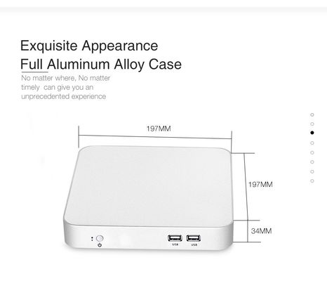 Máy trạm mini công nghiệp không quạt PC Quad Core J1900 I5 4200U I7 4500U 5500U 2955U