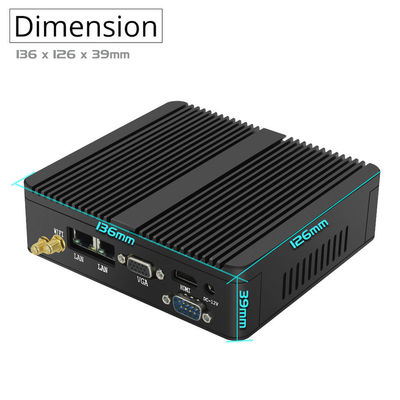 RS232 J1800 2 Ethernet Lan Máy trạm mini PC Máy tính để bàn PC công nghiệp không quạt