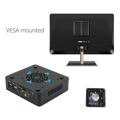 Fanless Linux Pfsense Máy trạm mini công nghiệp Máy tính PC N2930 300Mbps VGA RS232