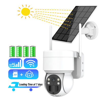 Báo động tầm nhìn ban đêm FHD Bảng điều khiển năng lượng mặt trời IP Camera PTZ thông minh Hệ thống camera quan sát cho an ninh Bardi