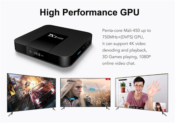 Android Smart Amlogic S905x3 Android Tv Box Mini 2G 16G 4K H.265 2.4G Bộ thu phát trực tiếp