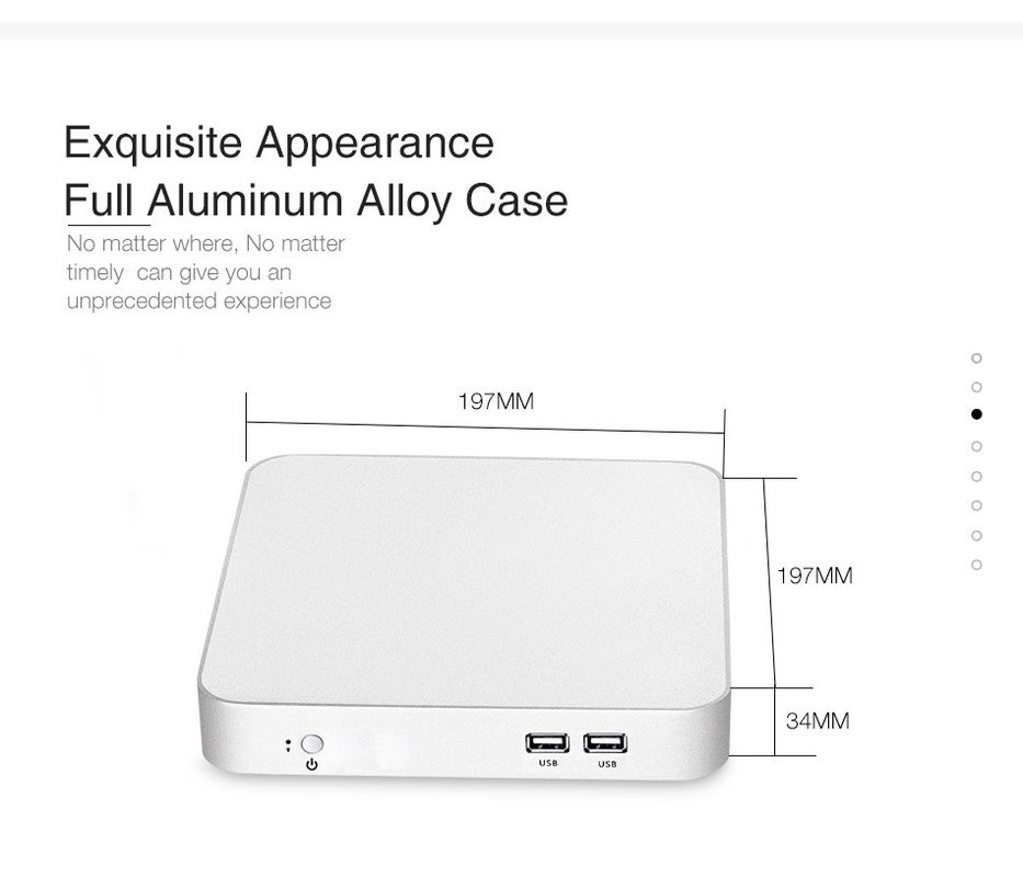 Máy trạm mini công nghiệp không quạt PC Quad Core J1900 I5 4200U I7 4500U 5500U 2955U