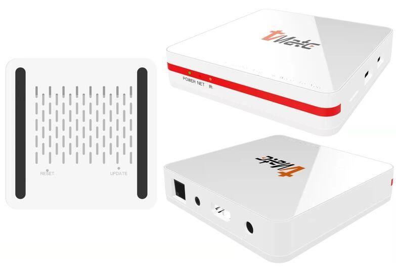 Hộp truyền phát TV Android OTT với GPU Mali-450MP Kích thước 105 X 105 X 20 mm Đầu ra video HDMI 2.0